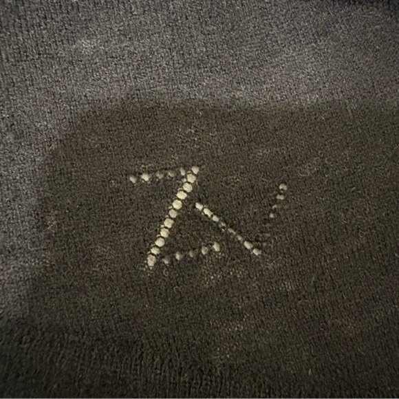 ZADIG   VOLTAIRE Cashmere Lizzy Black Grey Sweater Size Medium - Picture 4 of 6